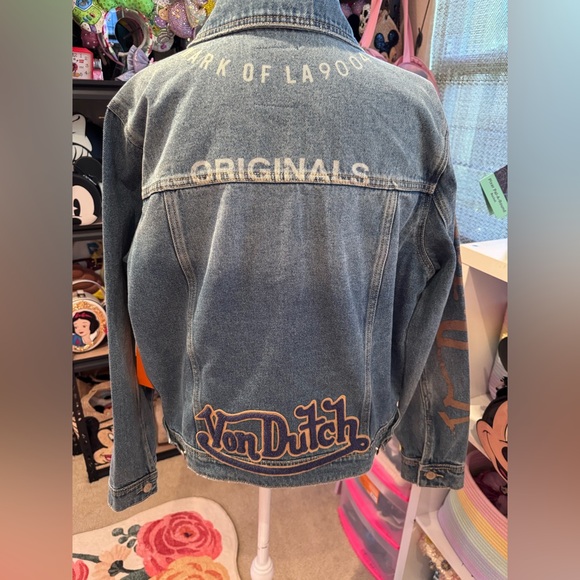 Von Dutch Y2K Denim Trucker Jacket NWT Size Medium - Picture 7 of 10